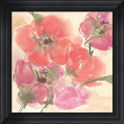 Framed Coral Blooms I Print