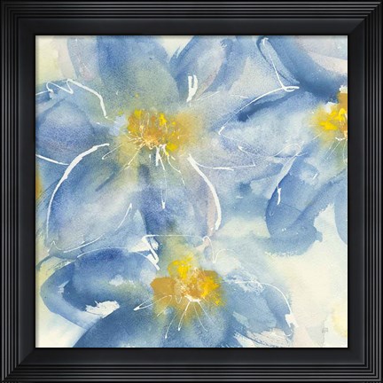 Framed Tinted Clematis I Print