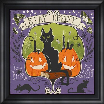 Framed Stay Creepy V Print