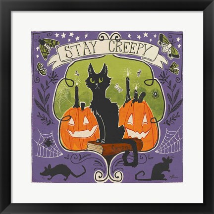 Framed Stay Creepy V Print