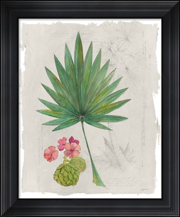 Framed Botanical Journal II Light Print