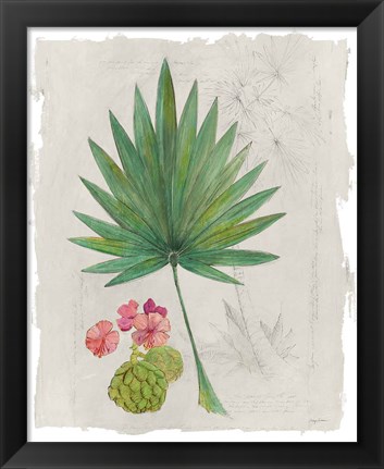 Framed Botanical Journal II Light Print