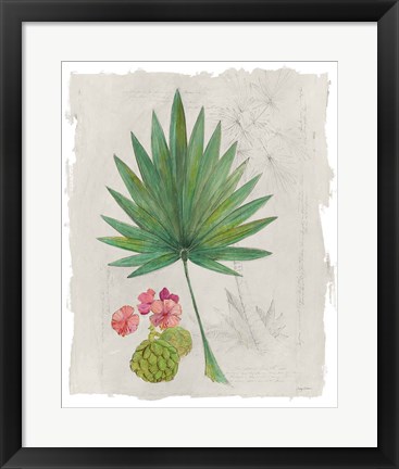 Framed Botanical Journal II Light Print