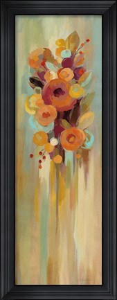 Framed Tall Autumn Flowers I Print