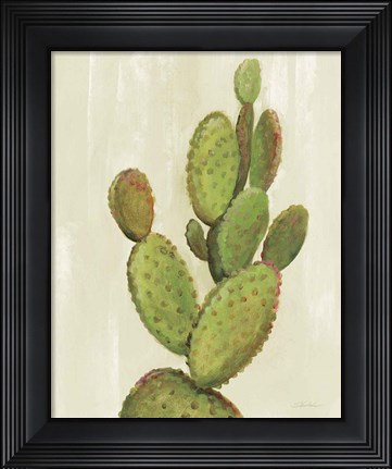 Framed Front Yard Cactus I Print