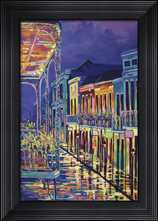 Framed Bourbon Street New Orleans Print