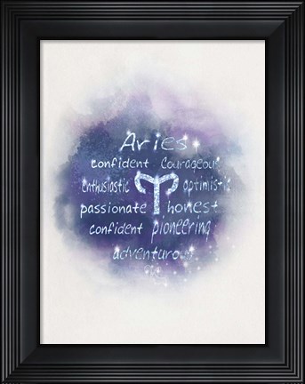 Framed Starlight Astology Aries Print