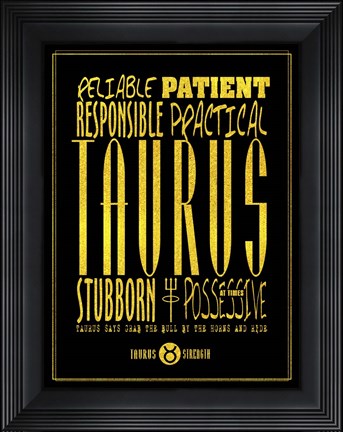 Framed Taurus Print