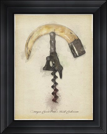 Framed Tusk Corkscrew Print