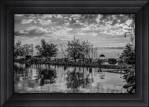 Framed Clouds Floating on Water Print