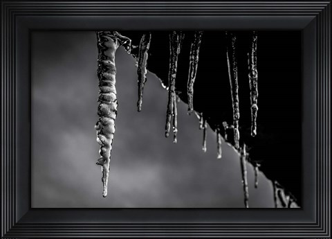 Framed Icicles 01 Print