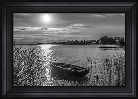 Framed Lonely Boat Print