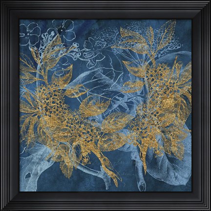 Framed Teal Garden Spring Print