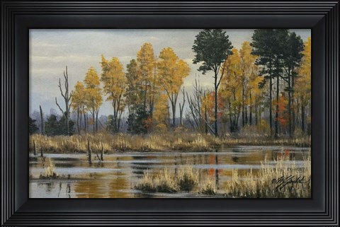 Framed Autumn at Prime Hook Print