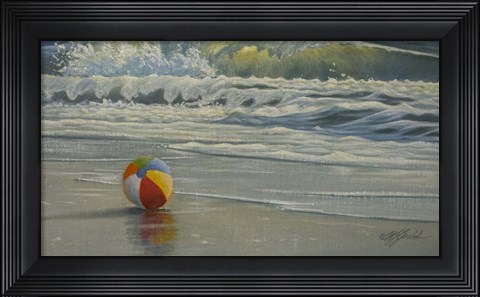 Framed Beach Ball in Surf Print