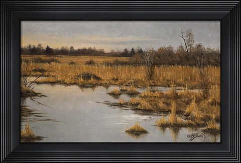 Framed Muskrat Marsh Print