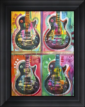 Framed Les Paul 4UP Print