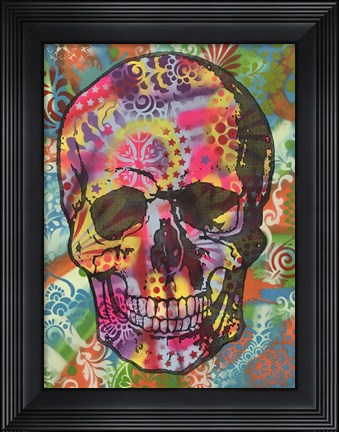 Framed Skull 1UP Print