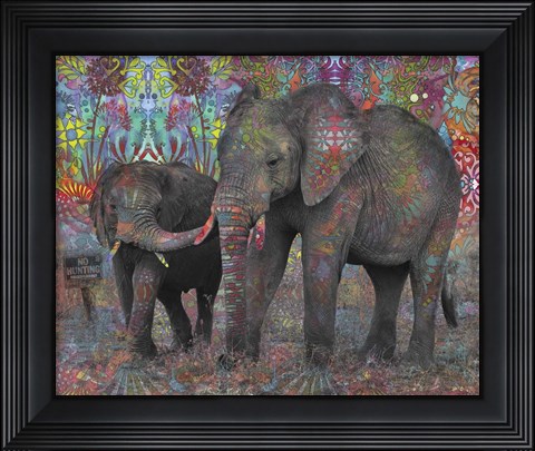 Framed No Hunting Print