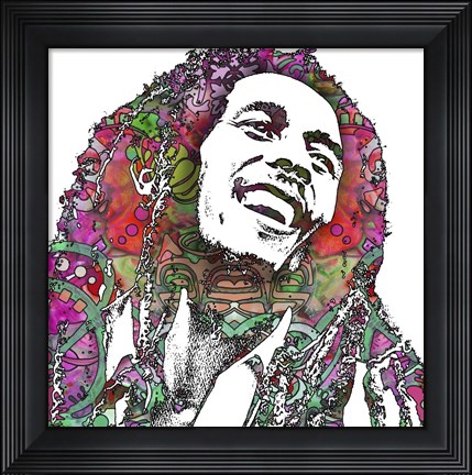 Framed Bob Marley 3 Print