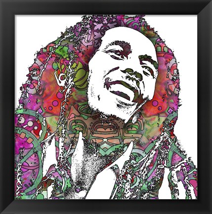 Framed Bob Marley 3 Print