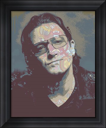 Framed Bono 1 Print