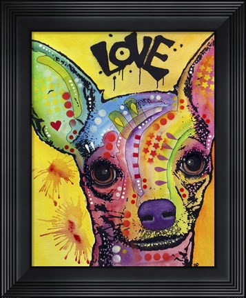 Framed Chihuahua Drip Love Print
