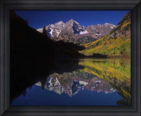 Framed Autumn Majesty At Maroon Bells Print