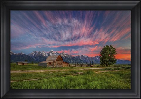 Framed Beneath Teton Glory Print