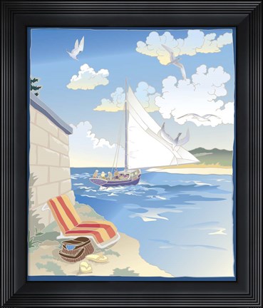 Framed Down by the Bay Print