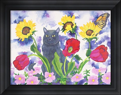 Framed Russian Blue Print