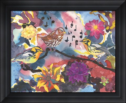 Framed Three Little Birds Print