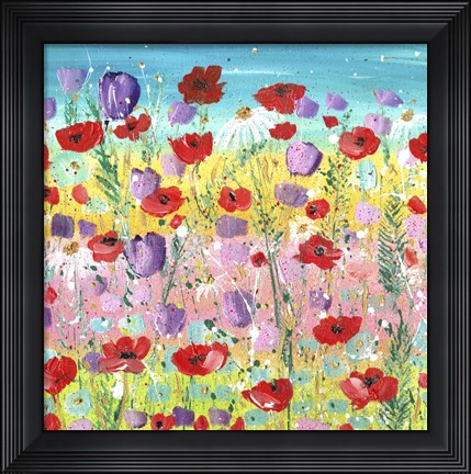 Framed Lilacs And Poppies Print