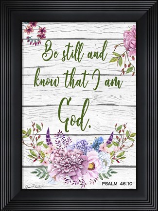 Framed Garden Florals Bible Verse A Print