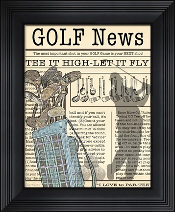 Framed Golf News 1 Print