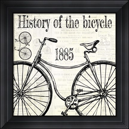 Framed History Of The Bicycle C Print