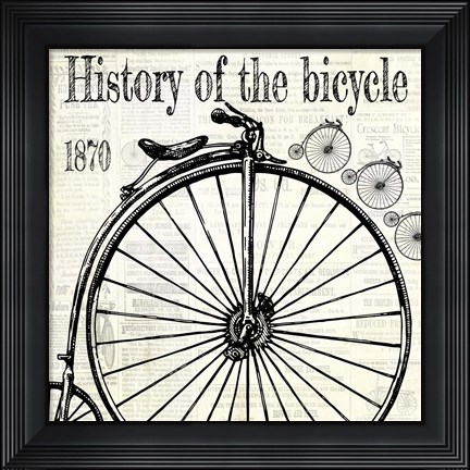 Framed History Of The Bicycle D Print
