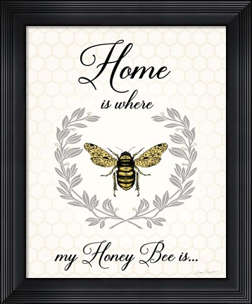 Framed Honey Bee A Print