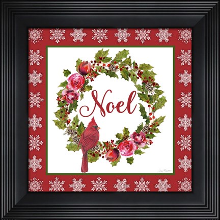 Framed Noel Wreath Print