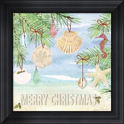 Framed Coastal Christmas E Print