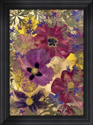 Framed Dried Peony And Tulips Print