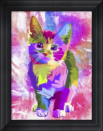 Framed Digital Kitten Print