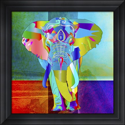 Framed Elephant Color Print