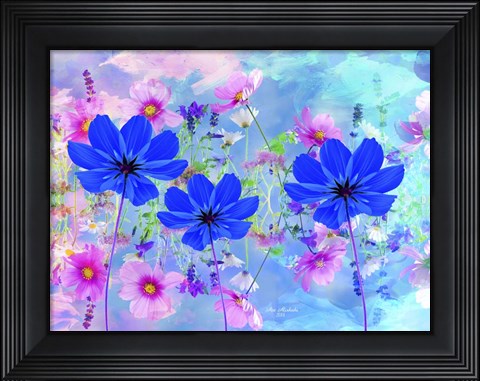 Framed Garden Of Flowers M9 Print