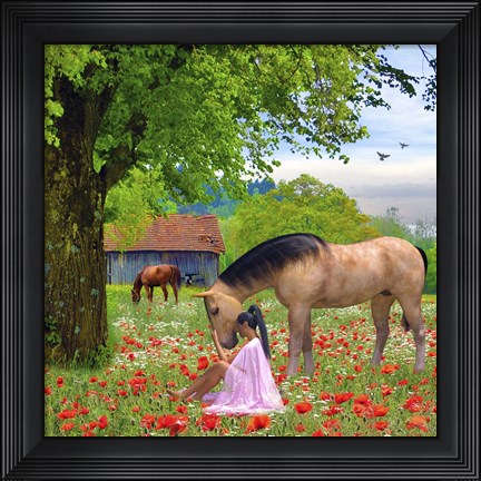 Framed Love The Horses Print