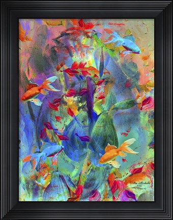 Framed Sea Of Colors 4 Print