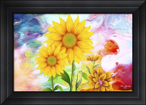 Framed Sunflowers Art Print