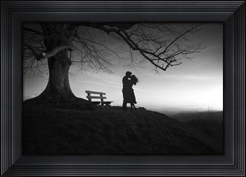 Framed Black And White Love Print
