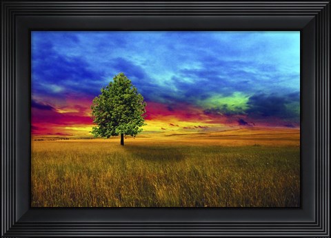 Framed Lone Tree 2D Print
