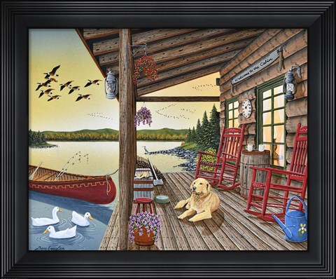 Framed Welcome to the Cabin Print